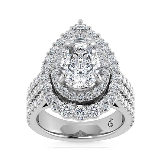 14K White Gold Lab Grown Diamond 5 Ct.Tw. Labgrown Engagement Ring