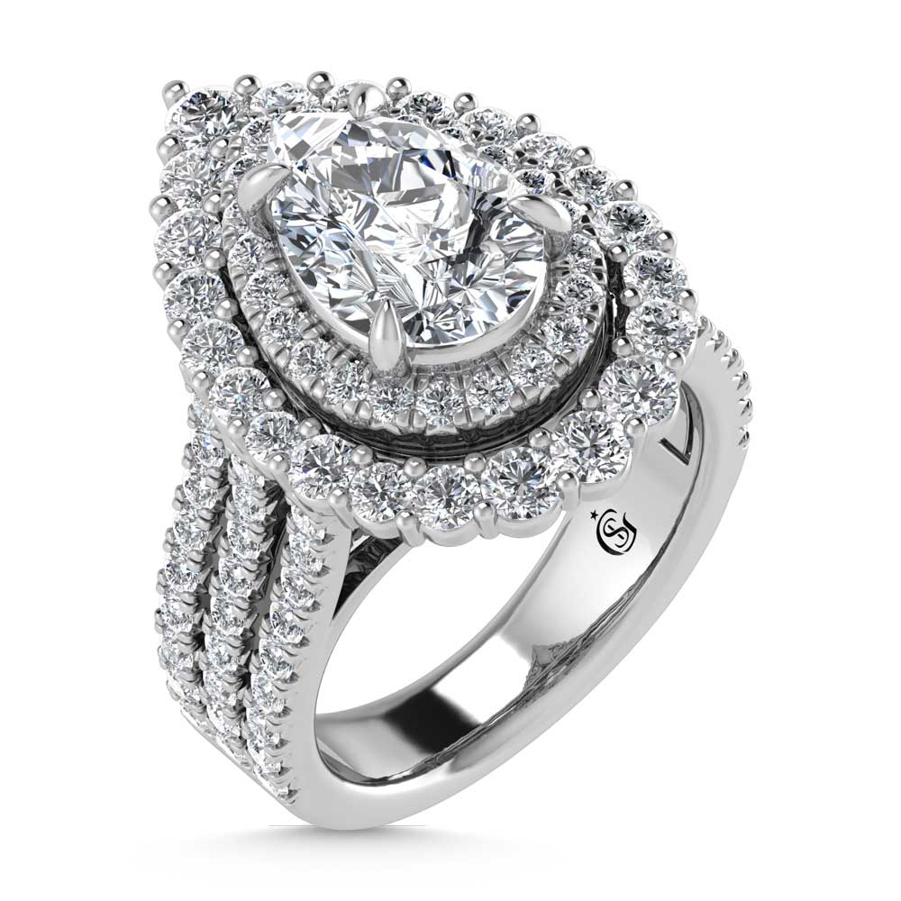 14K White Gold Lab Grown Diamond 5 Ct.Tw. Labgrown Engagement Ring