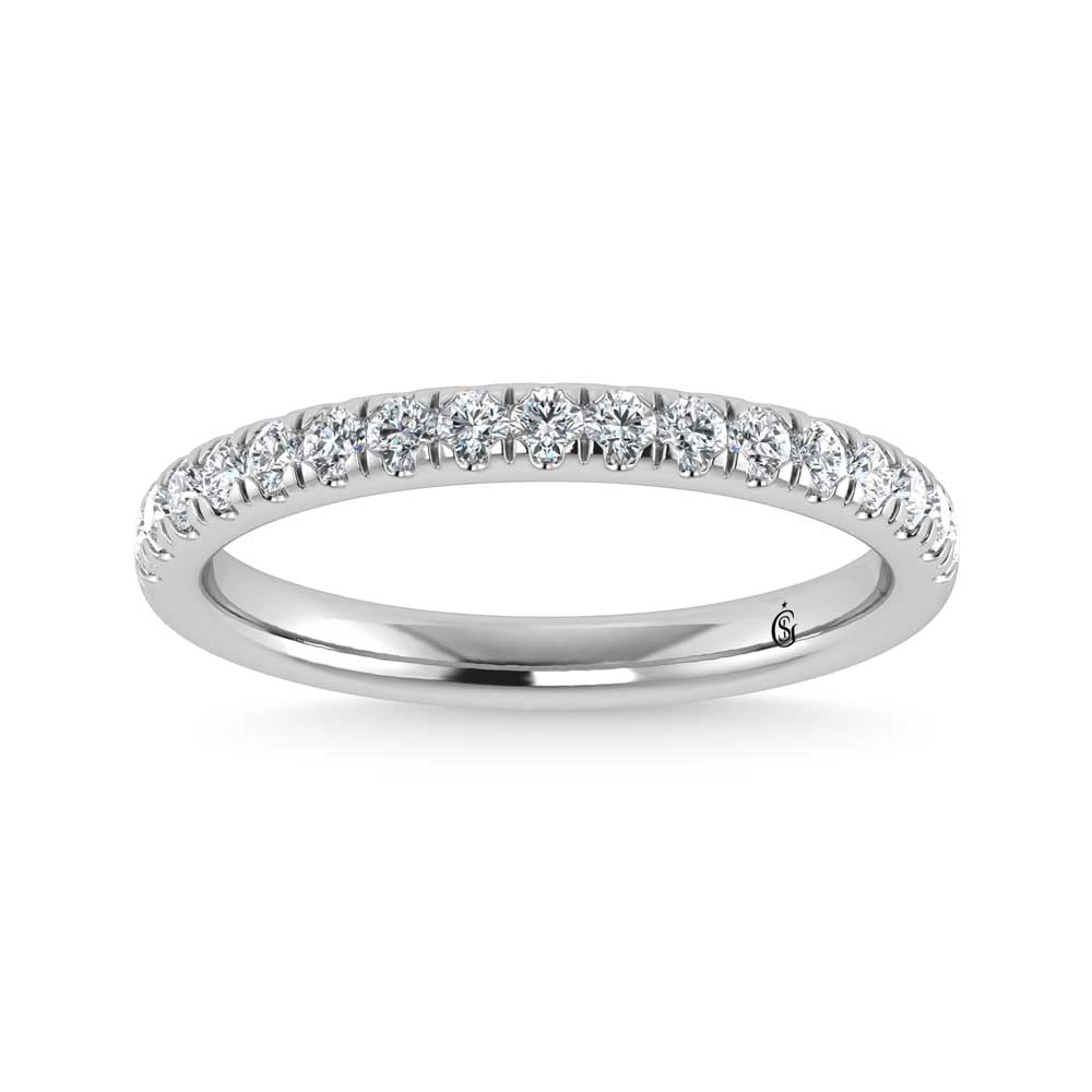 14K White Gold Lab Grown Diamond 1/3 Ct.Tw. Band