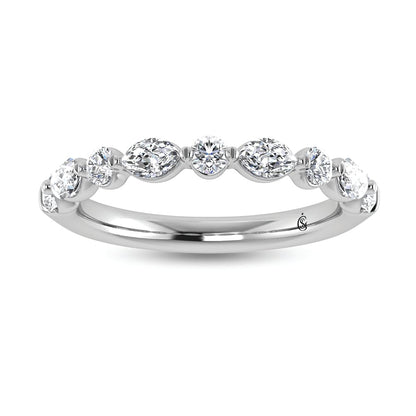 14K White Gold Lab Grown Diamond 1/2 Ct.Tw. Stackable Band