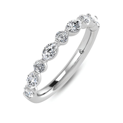 14K White Gold Lab Grown Diamond 1/2 Ct.Tw. Stackable Band