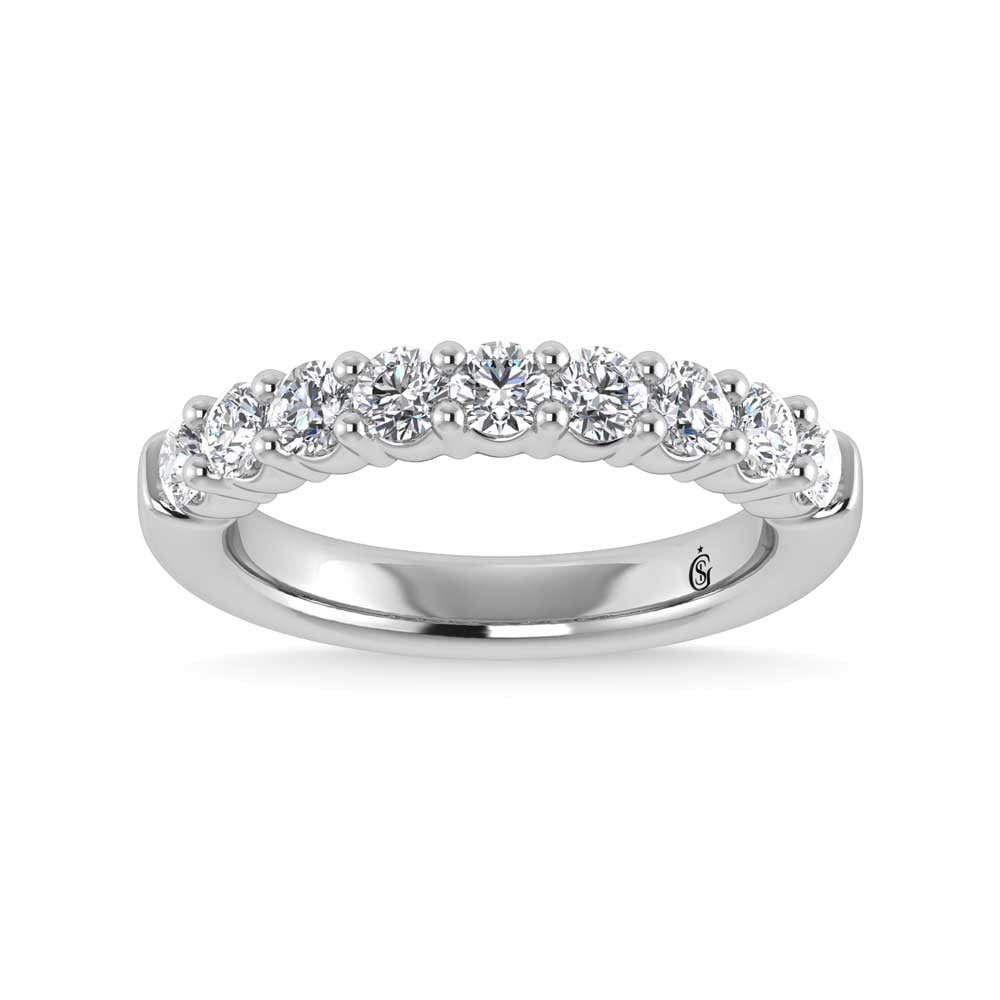 14K White Gold Lab Grown Diamond 1/3 Ct.Tw. Band