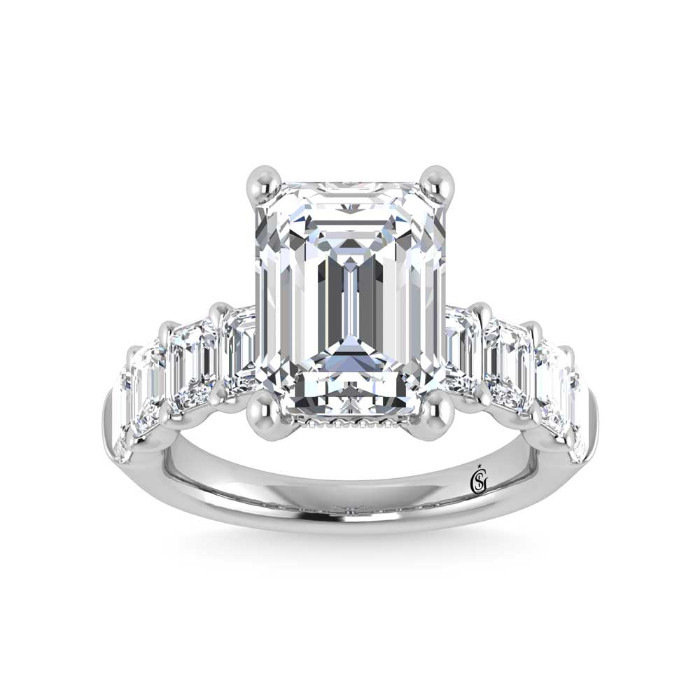 14K White Gold Lab Grown Diamond 5 3/4 Ct.Tw. Engagement Ring