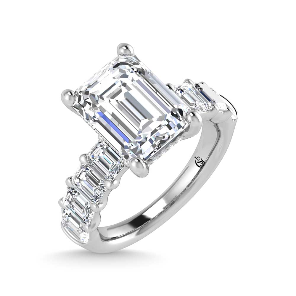 14K White Gold Lab Grown Diamond 5 3/4 Ct.Tw. Engagement Ring