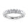 14K White Gold Lab Grown Diamond 2 Ct.Tw. Labgrown Emerald Band
