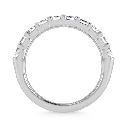 14K White Gold Lab Grown Diamond 2 Ct.Tw. Labgrown Emerald Band