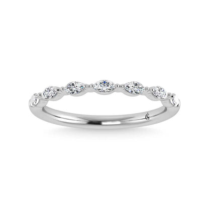 14K White Gold Lab Grown Diamond 1/4 Ct.Tw. Stackable Band