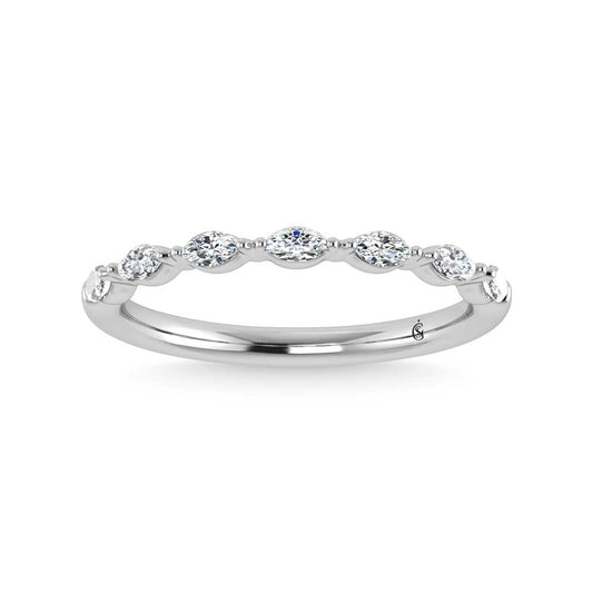 14K White Gold Lab Grown Diamond 1/4 Ct.Tw. Stackable Band
