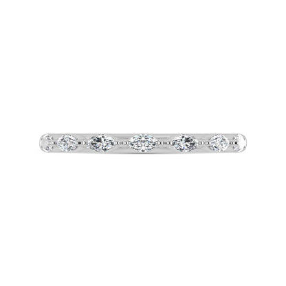 14K White Gold Lab Grown Diamond 1/4 Ct.Tw. Stackable Band