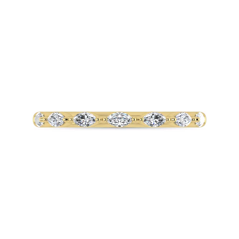 14K Yellow Gold Lab Grown Diamond 1/4 Ct.Tw. Stackable Band