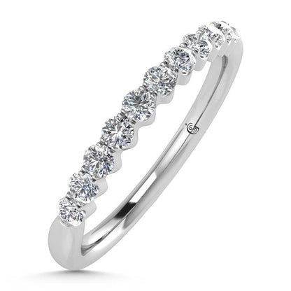 14K White Gold Lab Grown Diamond 1/4 Ct.Tw. Band