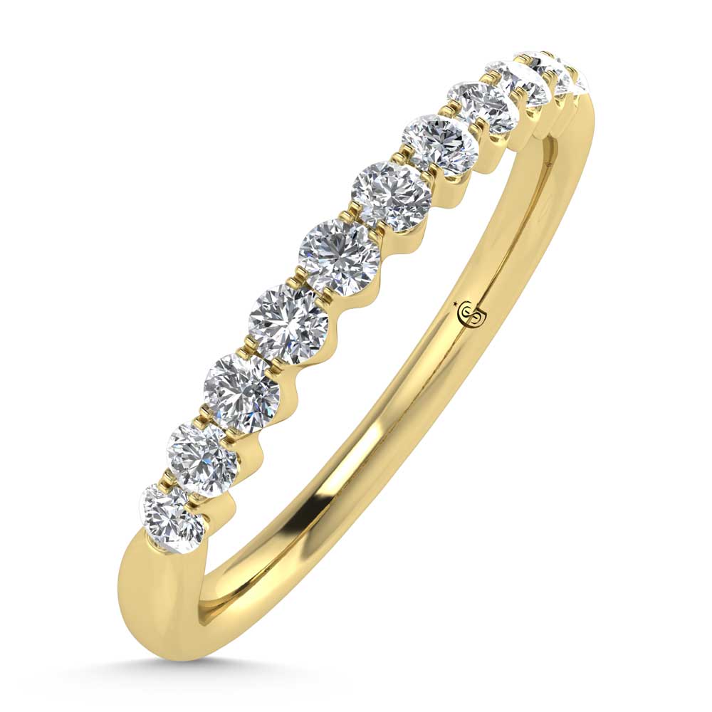 14K Yellow Gold Lab Grown Diamond 1/4 Ct.Tw. Band