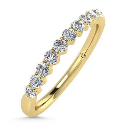 14K Yellow Gold Lab Grown Diamond 1/4 Ct.Tw. Band