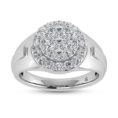 14K White Gold Lab Grown Diamond 1 1/2 Ct.Tw. Mens Ring