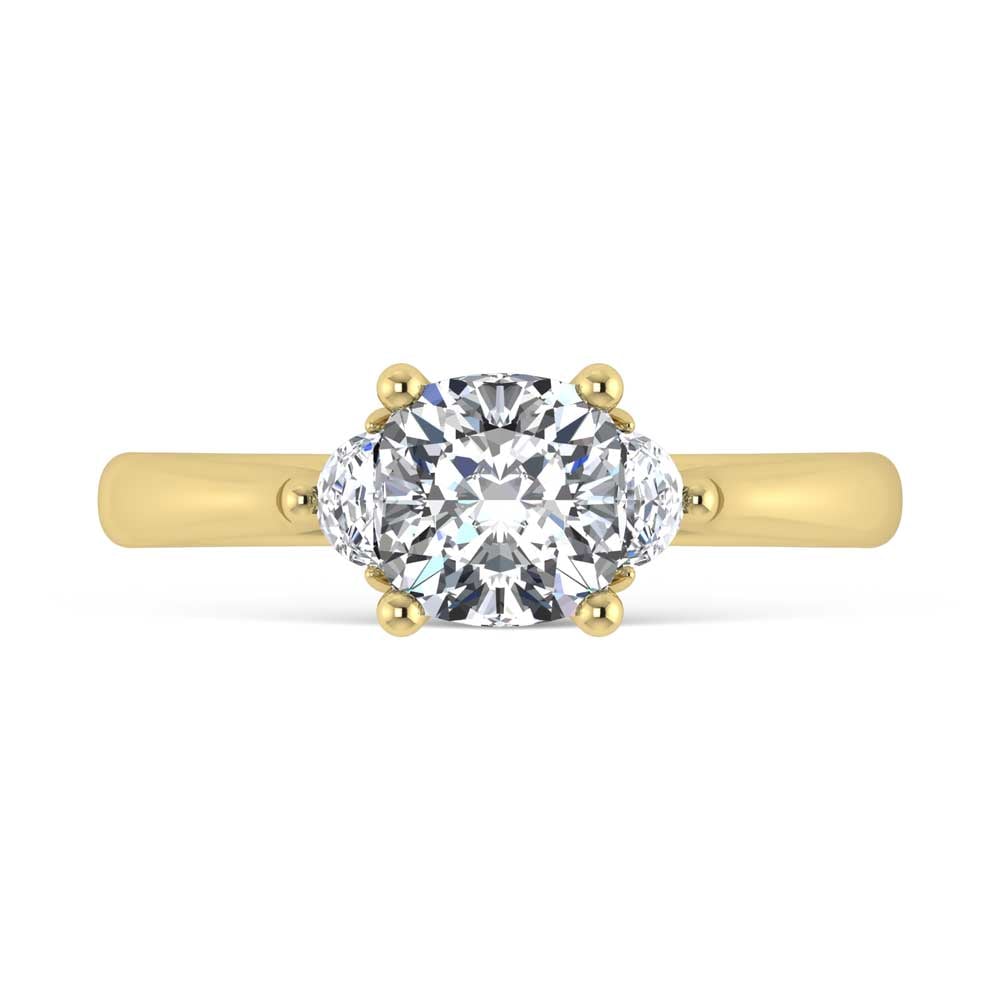14K Yellow Gold Lab Grown Diamond 1 1/6 Ct.Tw. Engagement Ring