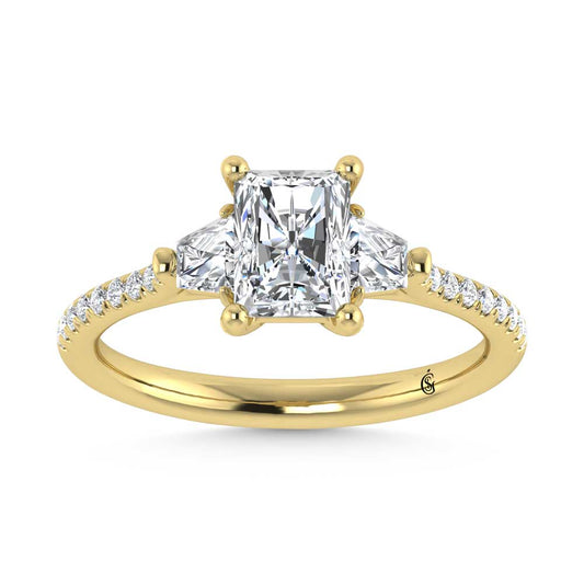 14K Yellow Gold Lab Grown Diamond 1 3/8 Ct.Tw. Engagement Ring
