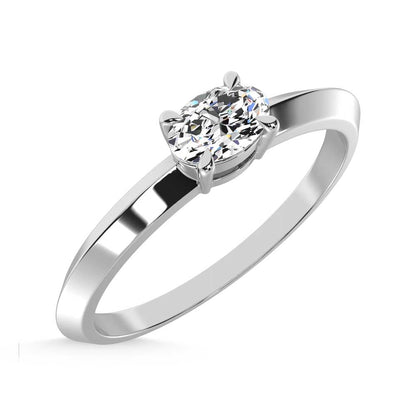 14K White Gold Lab Grown Diamond 1/5 Ct.Tw. Oval Shape Promise Ring