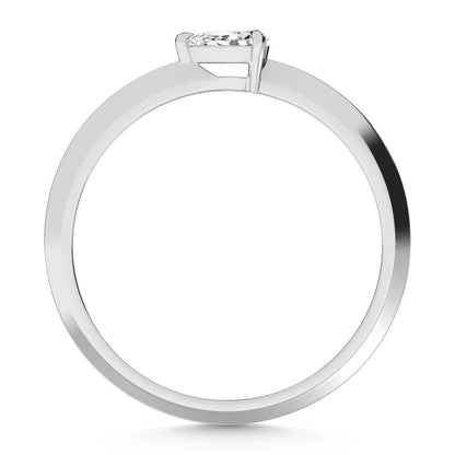 14K White Gold Lab Grown Diamond 1/5 Ct.Tw. Pear Shape Promise Ring