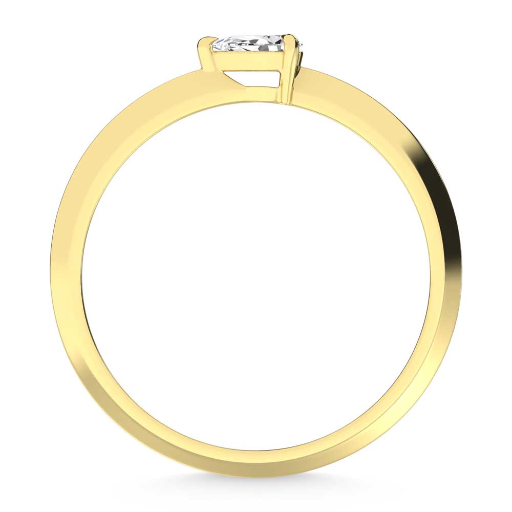 14K Yellow Gold Lab Grown Diamond 1/5 Ct.Tw. Pear Shape Promise Ring