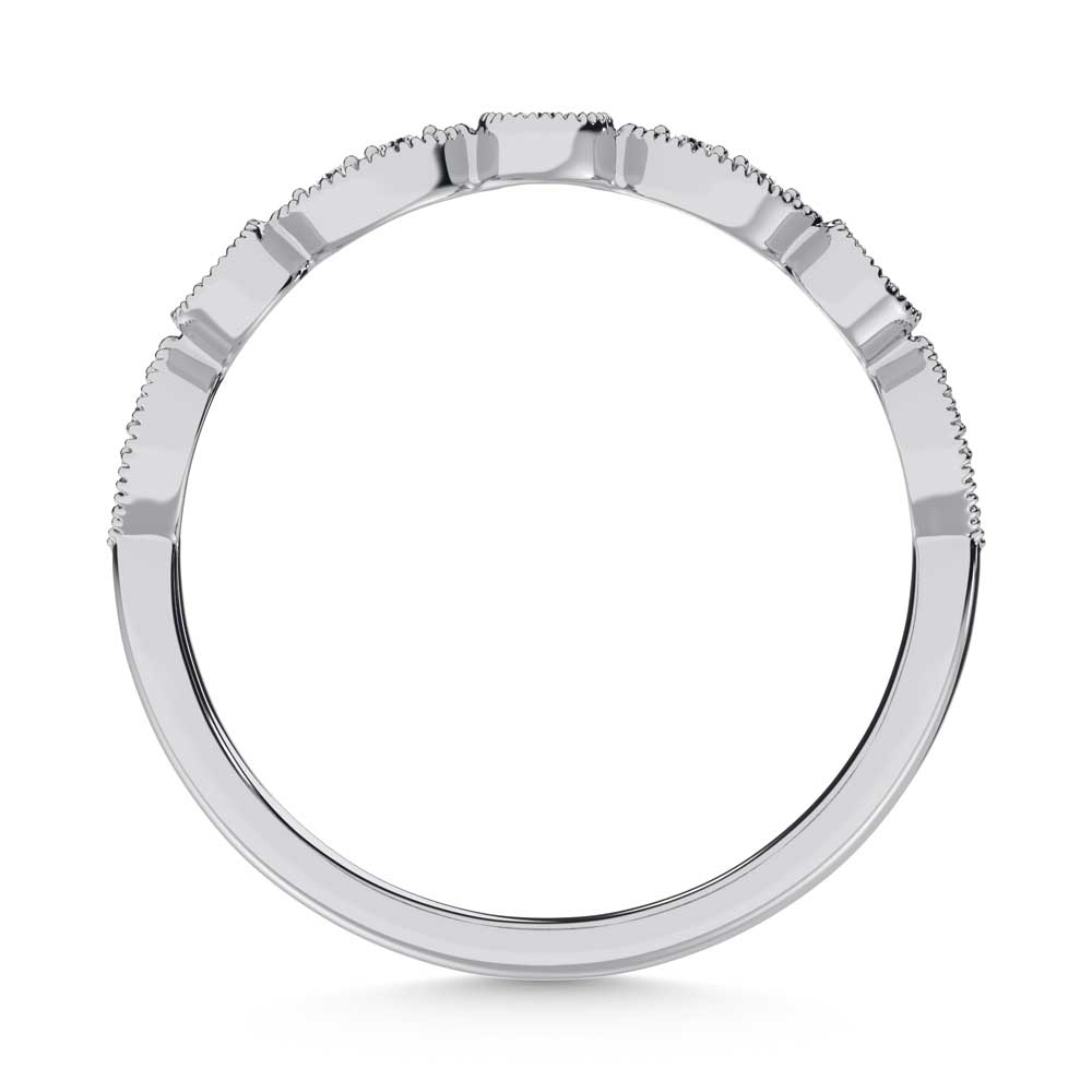 14K White Gold Lab Grown Diamond 1/8 Ct.Tw. Stackable Band