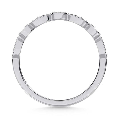 14K White Gold Lab Grown Diamond 1/8 Ct.Tw. Stackable Band