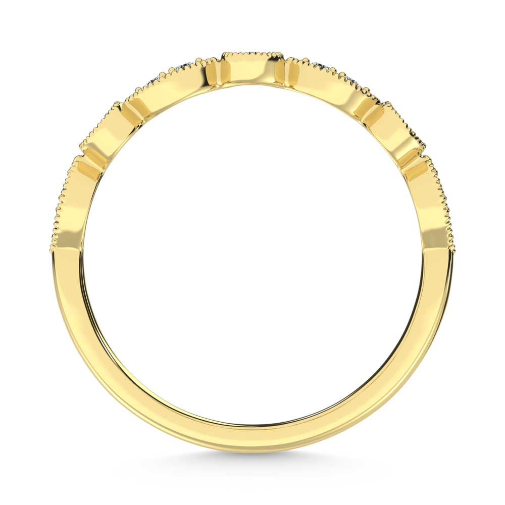 14K Yellow Gold Lab Grown Diamond 1/8 Ct.Tw. Stackable Band