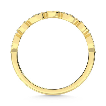 14K Yellow Gold Lab Grown Diamond 1/8 Ct.Tw. Stackable Band