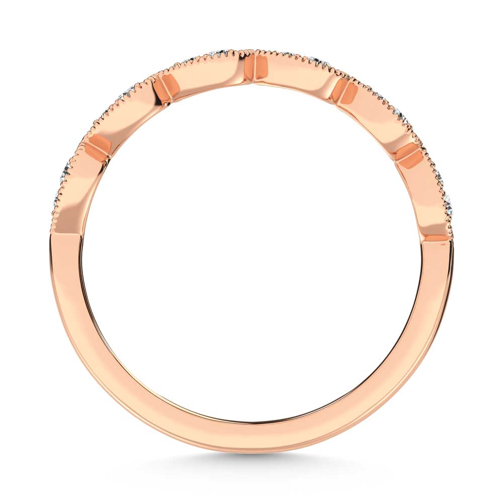 14K Rose Gold Lab Grown Diamond 1/8 Ct.Tw. Stackable Band