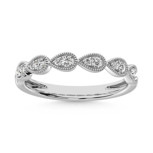 14K White Gold Lab Grown Diamond 1/8 Ct.Tw. Stackable Band