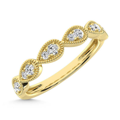 14K Yellow Gold Lab Grown Diamond 1/8 Ct.Tw. Stackable Band