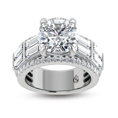 14K White Gold Lab Grown Diamond 8 1/6 Ct.Tw. Engagement Ring