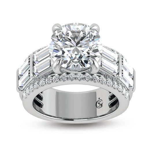 14K White Gold Lab Grown Diamond 8 1/6 Ct.Tw. Engagement Ring