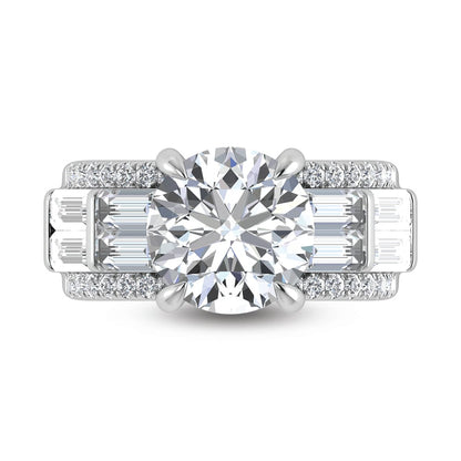14K White Gold Lab Grown Diamond 8 1/6 Ct.Tw. Engagement Ring