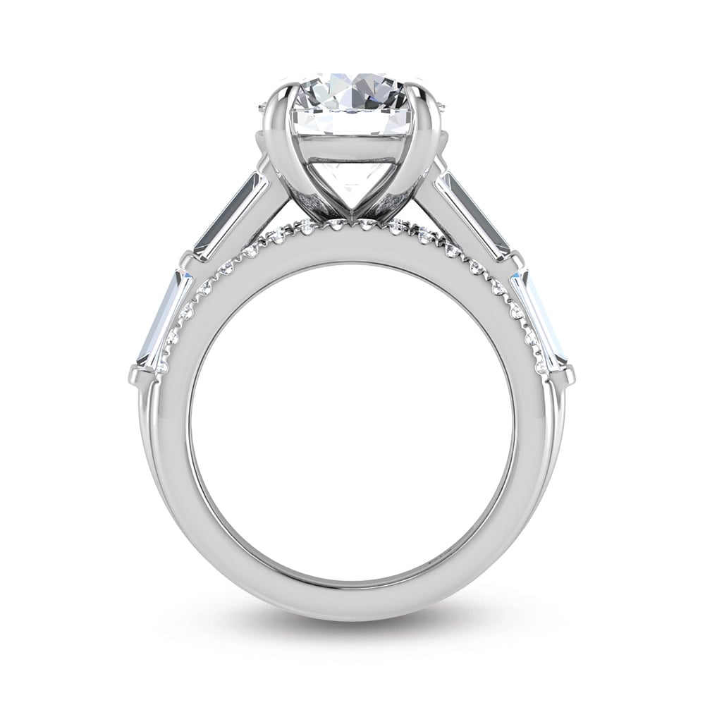 14K White Gold Lab Grown Diamond 8 1/6 Ct.Tw. Engagement Ring