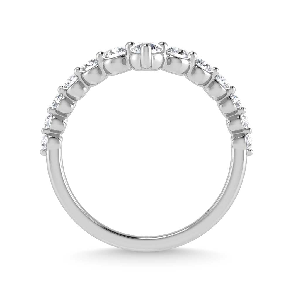 14K White Gold Lab Grown Diamond 1/2 Ct.Tw. Chevron Band