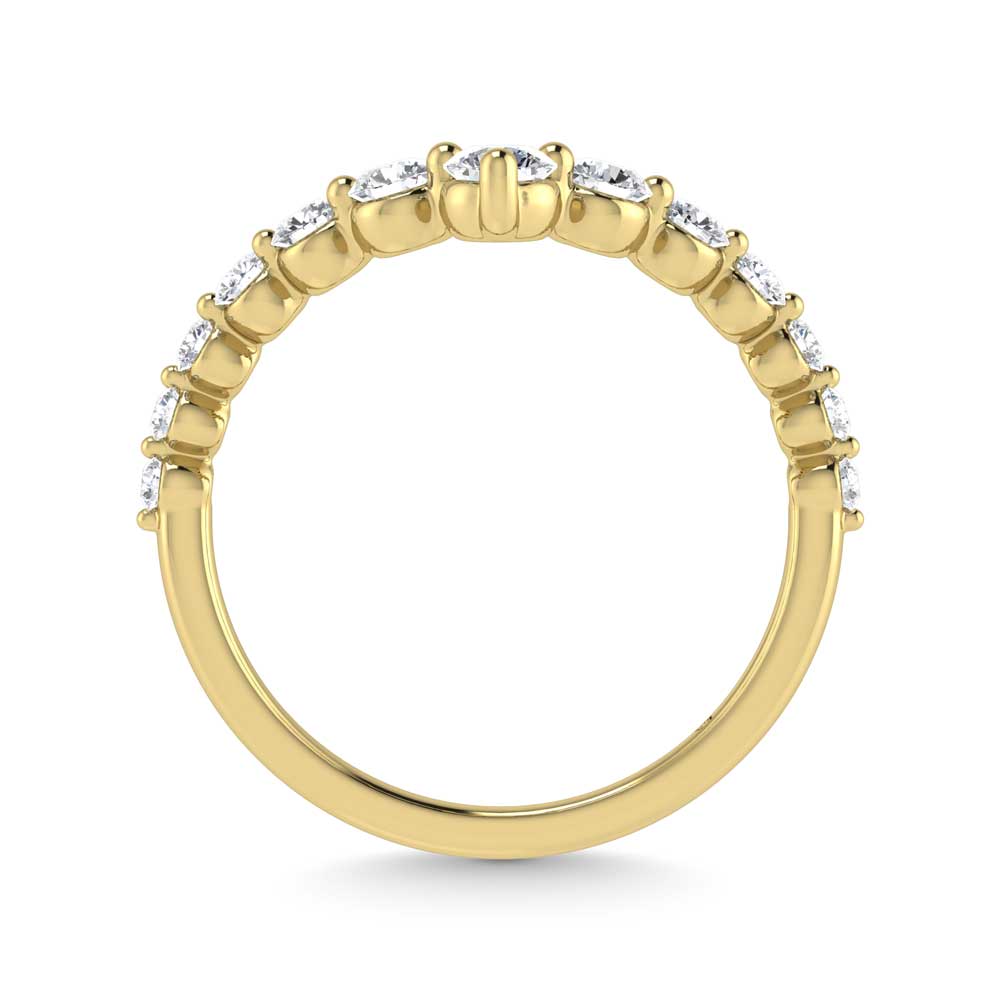 14K Yellow Gold Lab Grown Diamond 1/2 Ct.Tw. Chevron Band