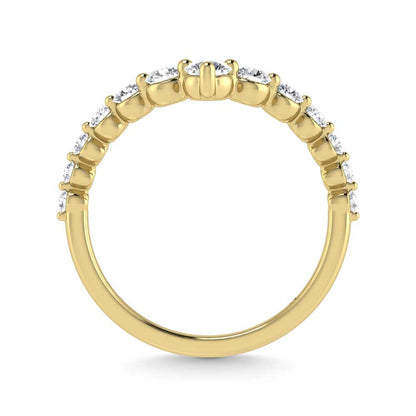 14K Yellow Gold Lab Grown Diamond 1/2 Ct.Tw. Chevron Band