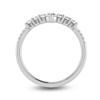 14K White Gold Lab Grown Diamond 3/8 Ct.Tw. Chevron Band
