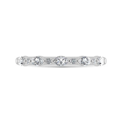 14K White Gold Lab Grown Diamond 3/8 Ct.Tw. Stackable Band
