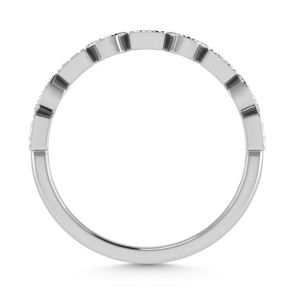 14K White Gold Lab Grown Diamond 1/6 Ct.Tw. Stack Band