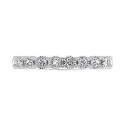 14K White Gold Lab Grown Diamond 1/6 Ct.Tw. Stack Band