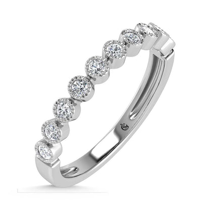 14K White Gold Lab Grown Diamond 1/6 Ct.Tw. Stack Band