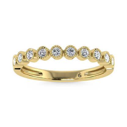 14K Yellow Gold Lab Grown Diamond 1/6 Ct.Tw. Stack Band