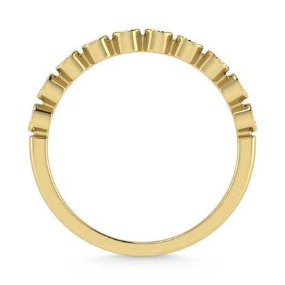 14K Yellow Gold Lab Grown Diamond 1/6 Ct.Tw. Stack Band