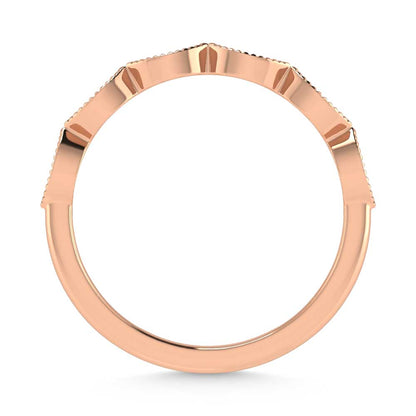 14K Rose Gold Lab Grown Diamond 1/6 Ct.Tw. Stack Band