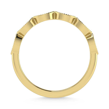 14K Yellow Gold Lab Grown Diamond 1/6 Ct.Tw. Stack Band