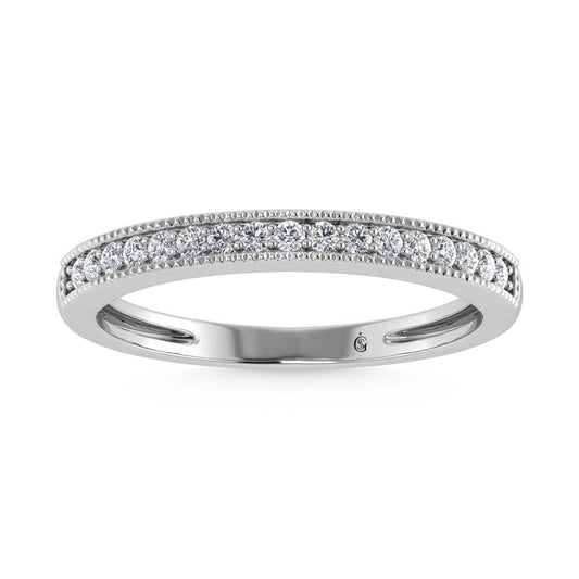 14K White Gold Lab Grown Diamond 1/6 Ct.Tw. Stack Band