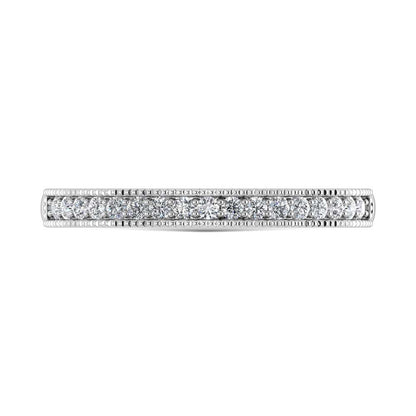14K White Gold Lab Grown Diamond 1/6 Ct.Tw. Stack Band