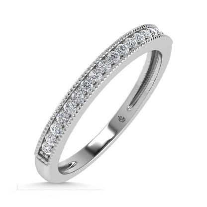14K White Gold Lab Grown Diamond 1/6 Ct.Tw. Stack Band