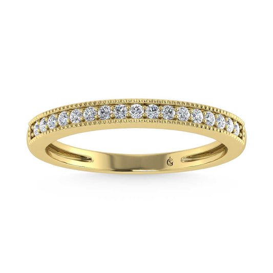 14K Yellow Gold Lab Grown Diamond 1/6 Ct.Tw. Stack Band